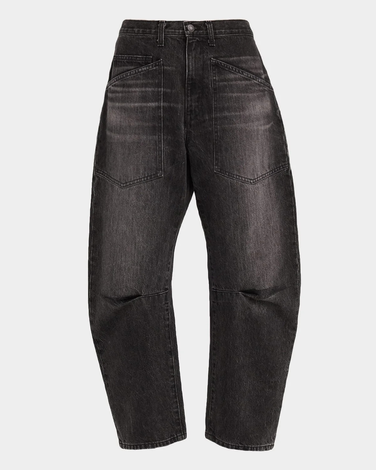 Shon Barrel-Leg Ankle Jeans - 1