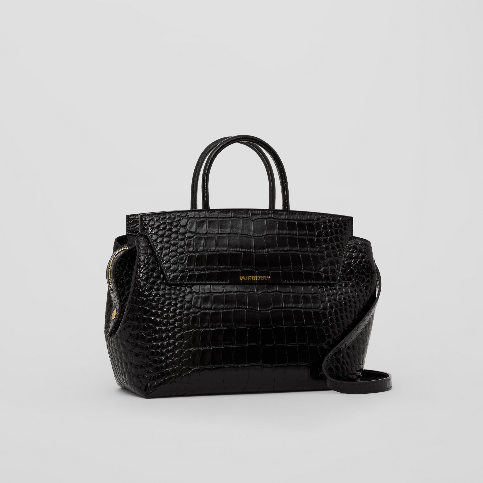 Embossed Leather Medium Catherine Bag - 7