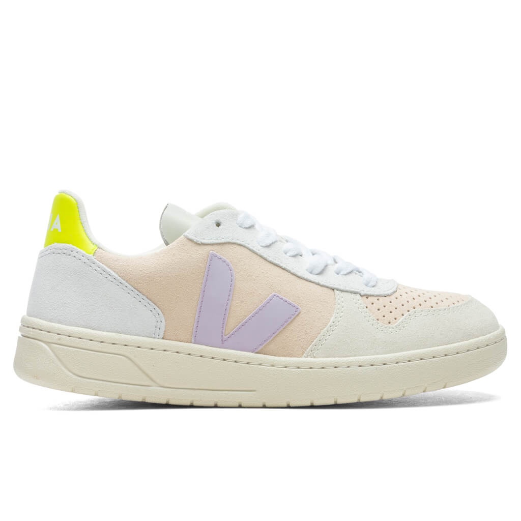 VEJA WOMEN'S V-10 SUEDE - MULTICOLOR/SABLE/PARME - 1