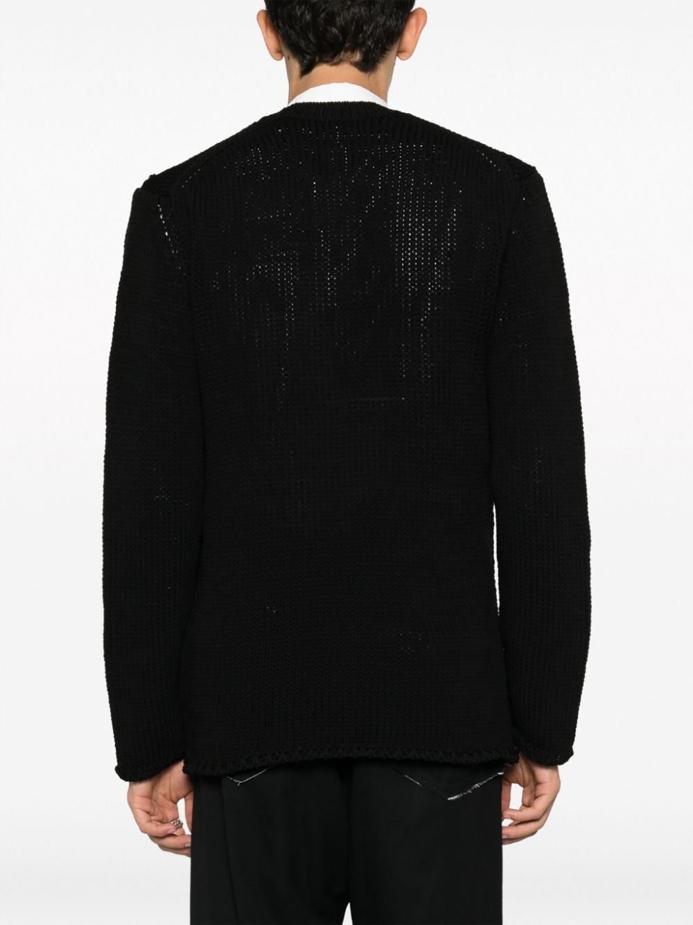crew-neck chunky cable-knit jumper - 4