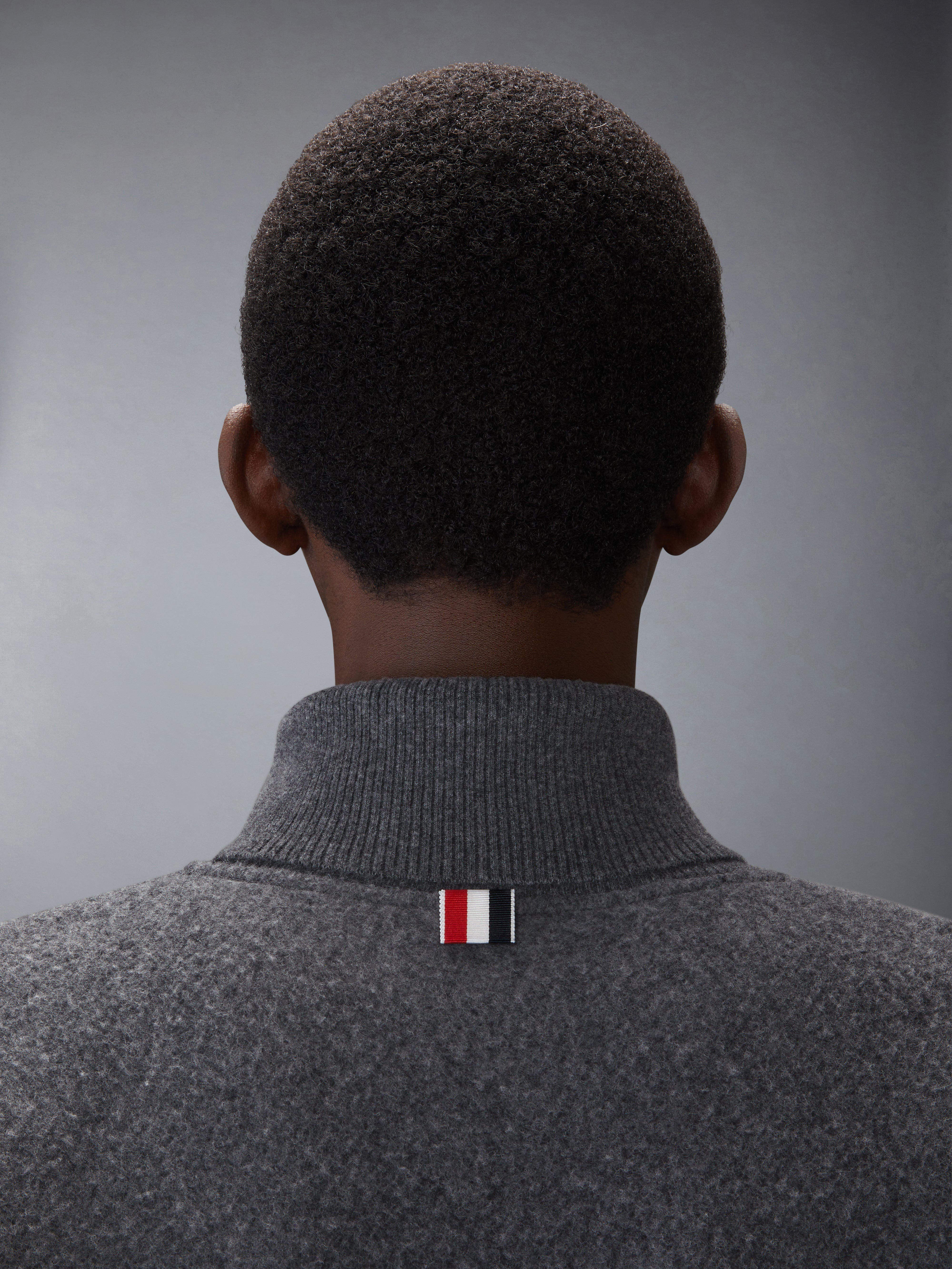 WOOL FLEECE FUNNEL NECK ZIP UP JACKET - 5