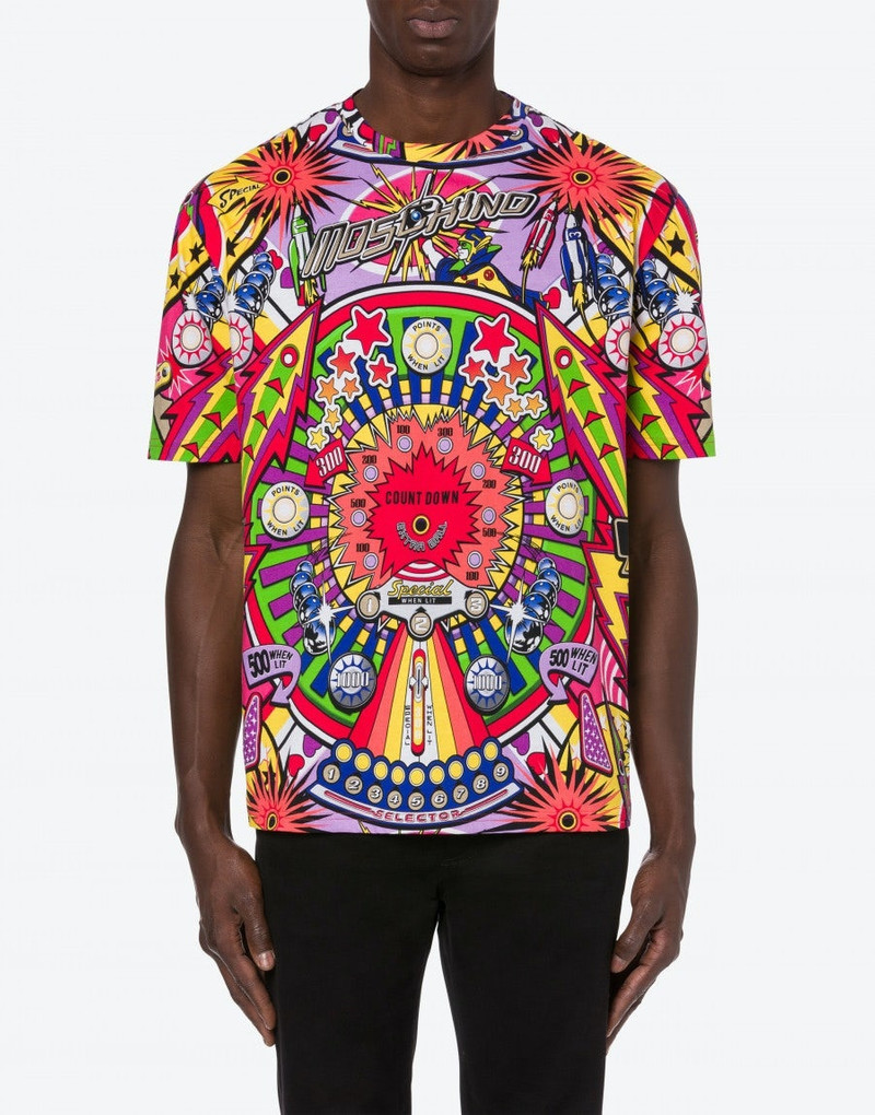 Moschino PINBALL PRINT JERSEY T-SHIRT outlook