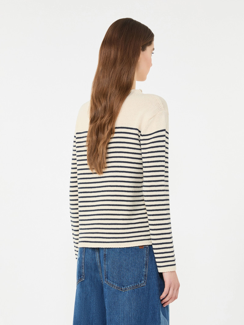 QUADRO Relaxed-fit cotton sweater - NAVY 4