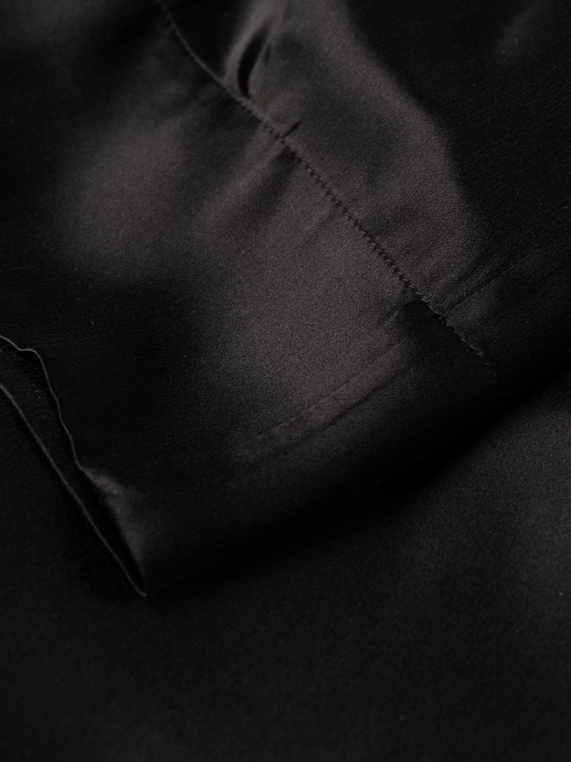 hooded silk-satin gown 7