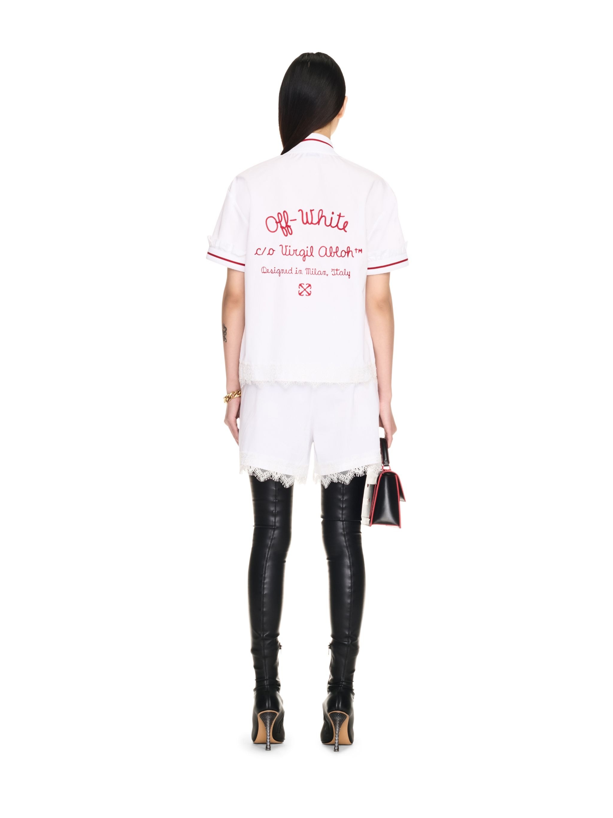 Poplin Ow Embr Baseball Shirt - 4