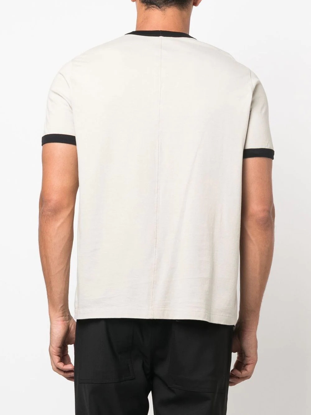 Banded contrast-trimmed T-shirt - 4