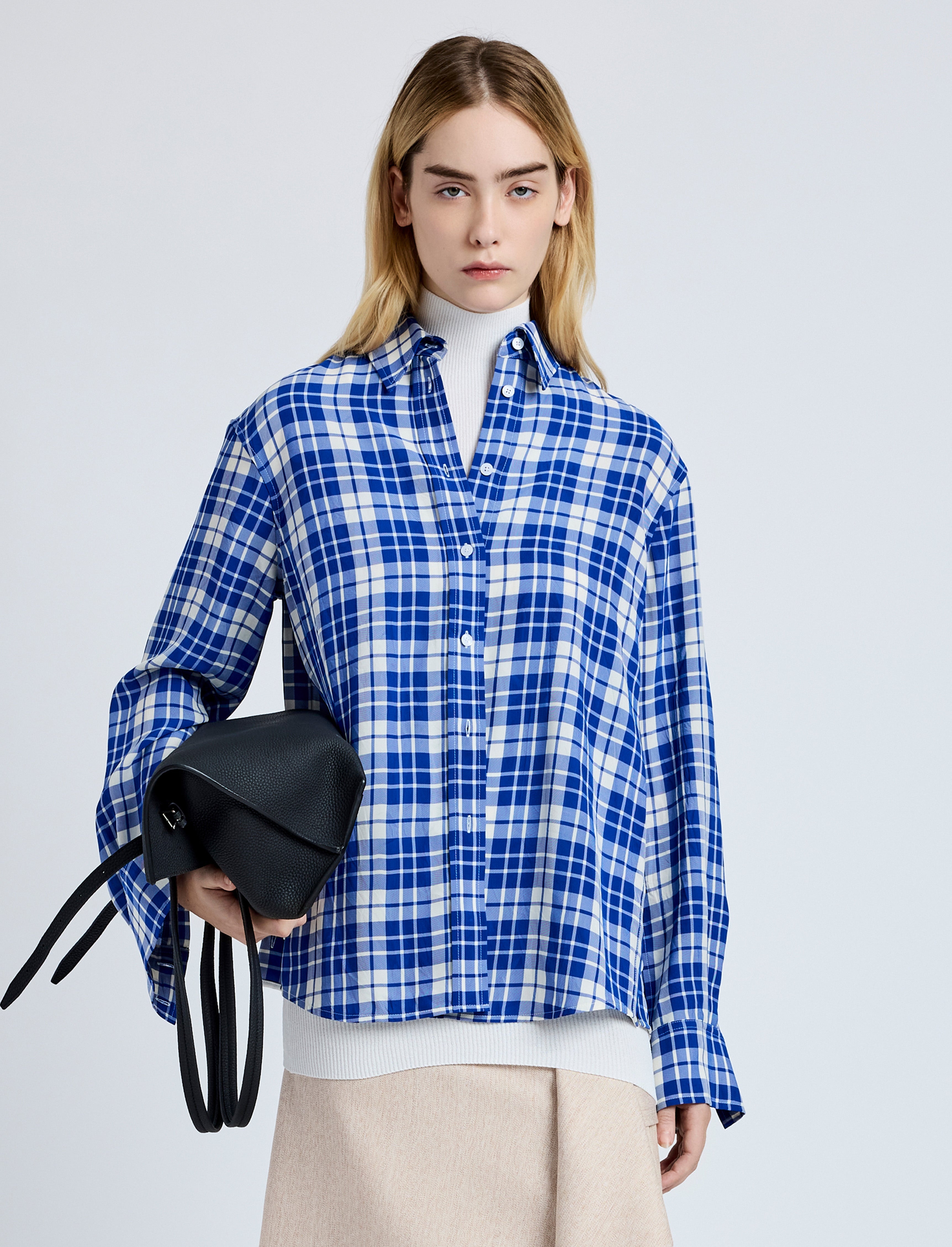 Bronwen Top in Crinkled Plaid - 2
