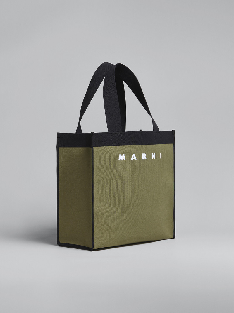 GREEN AND BLACK JACQUARD SHOPPING BAG 6