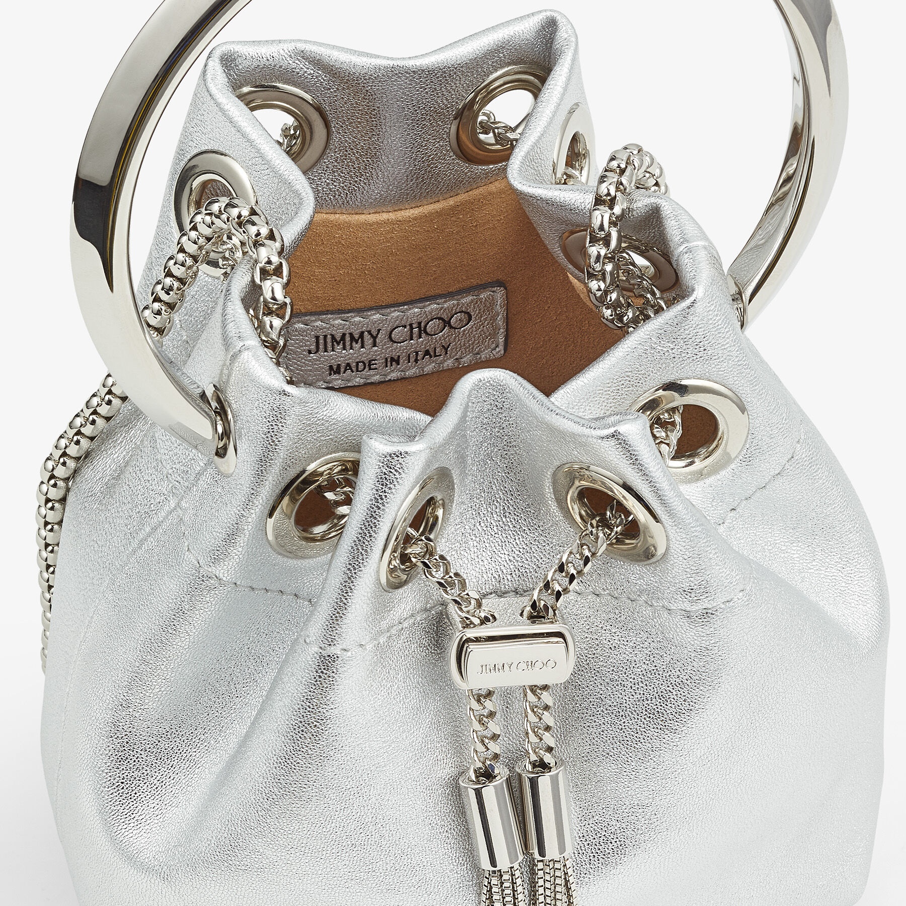 Micro Bon Bon
Silver Metallic Nappa Mini Bag - 3