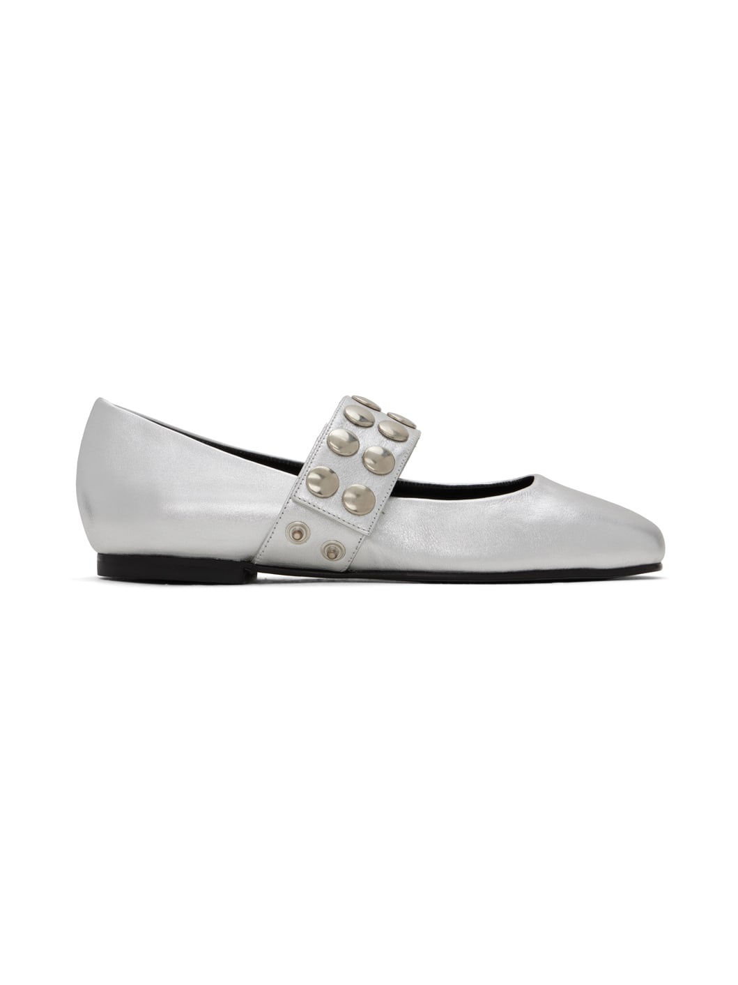 Silver Carla Ballerina Flats - 1
