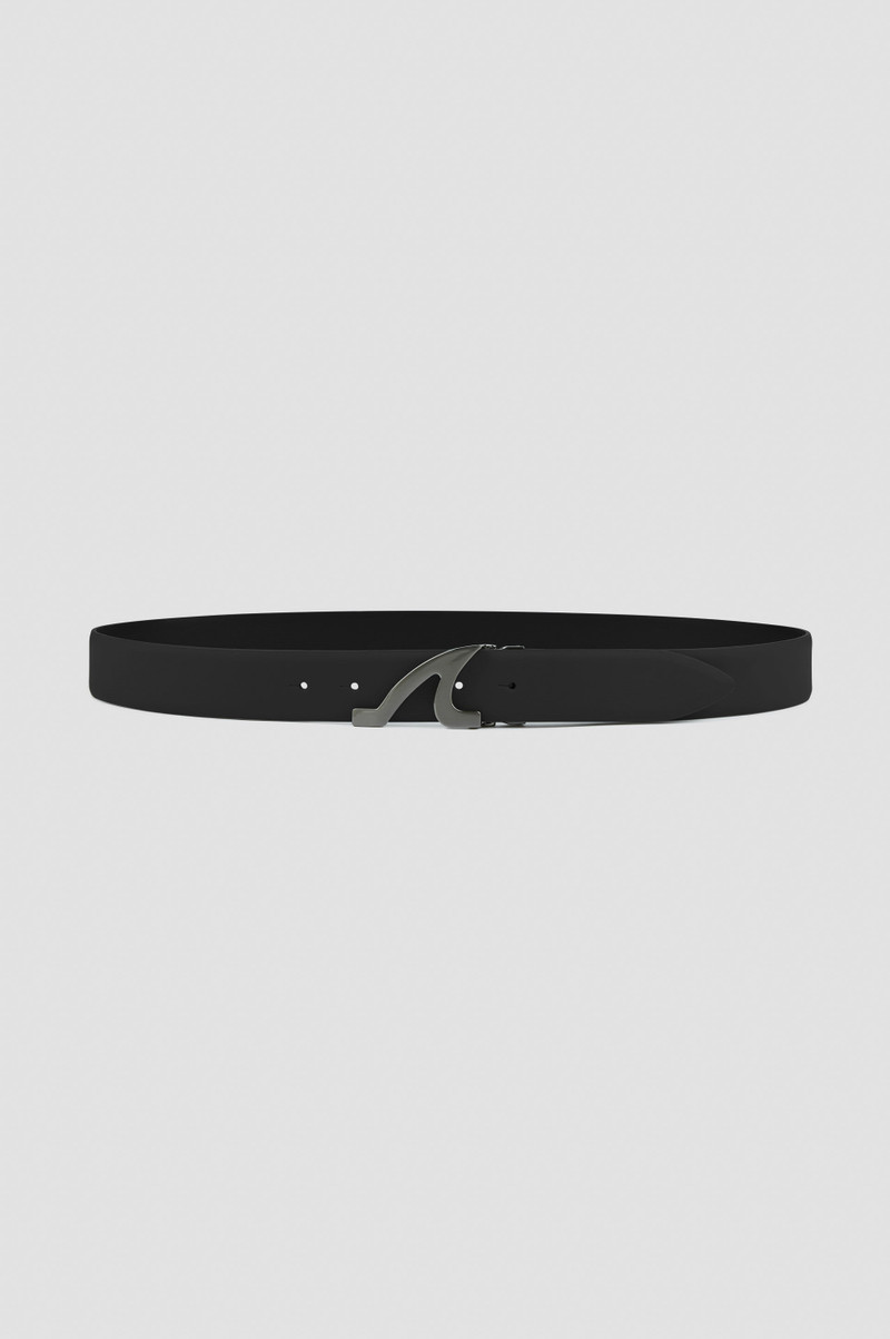 FIN-BUCKLE LEATHER BELT 1
