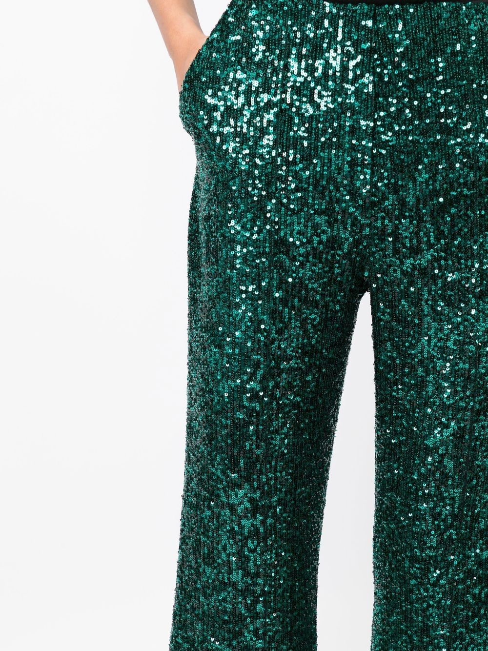 Full Paillettes Flare Pants - 5