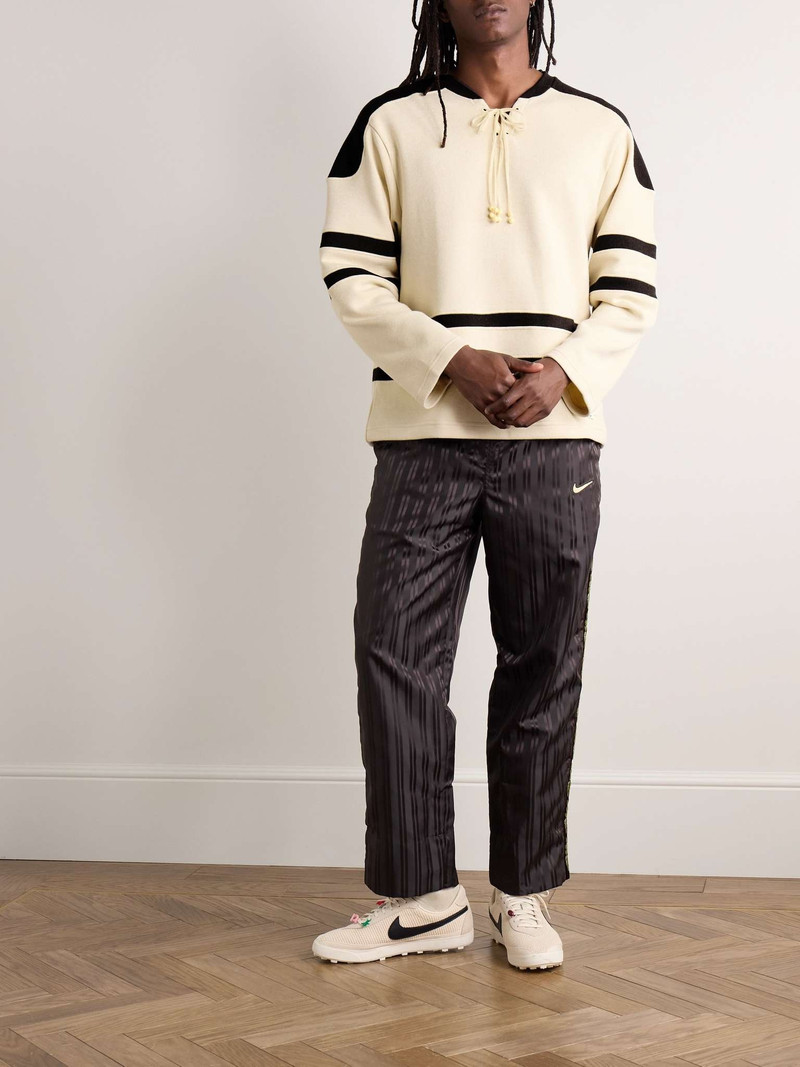 Nike + BODE Logo-Appliquéd Striped Brushed-Jersey Sweatshirt outlook