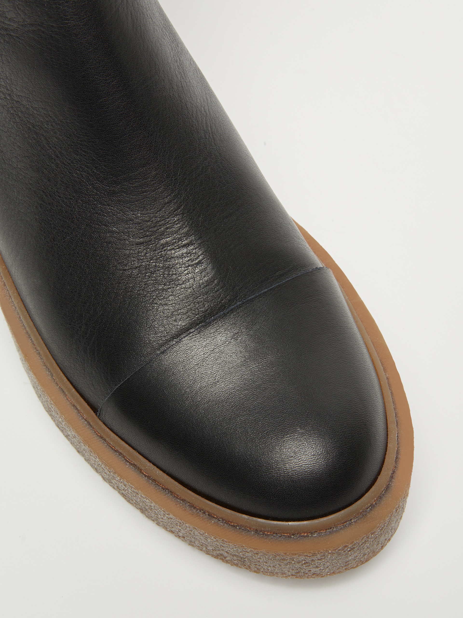 BRAIDY Knit and leather boots - 5