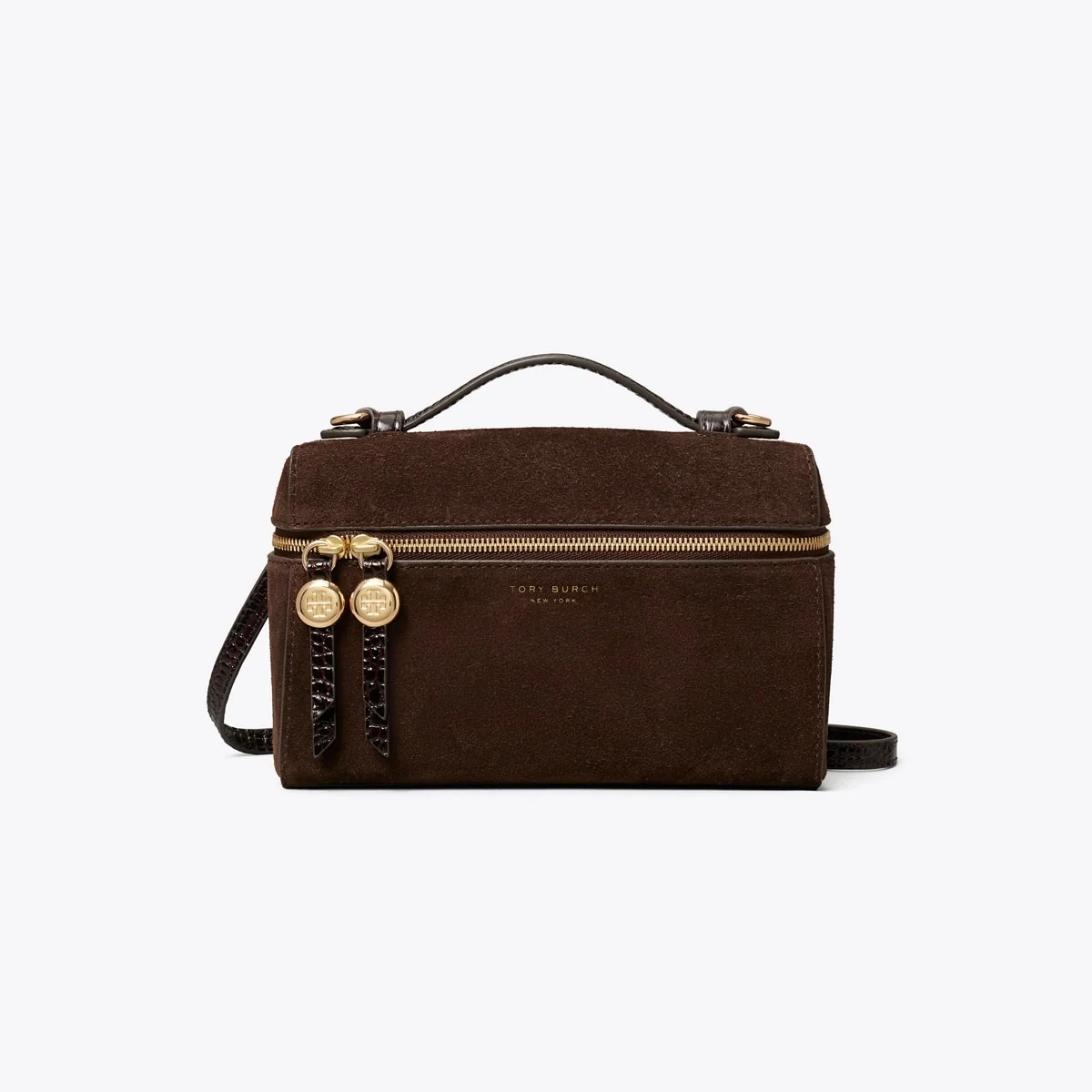 Slim Romy Suede Top Handle Bag - 1