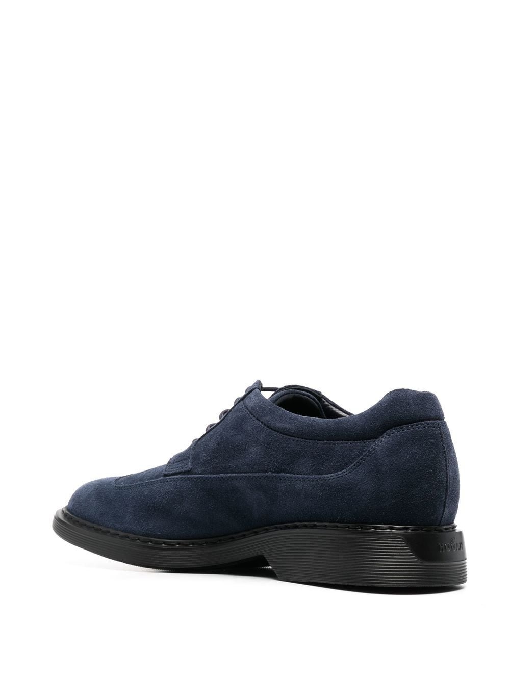 lace-up suede brogues - 3