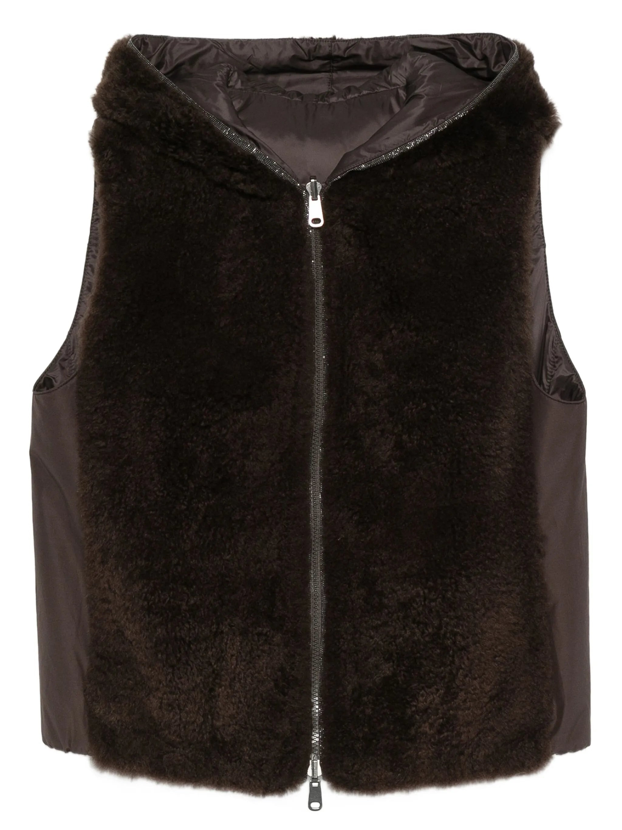 Brunello Cucinelli Hooded Faux-fur Gilet - 1