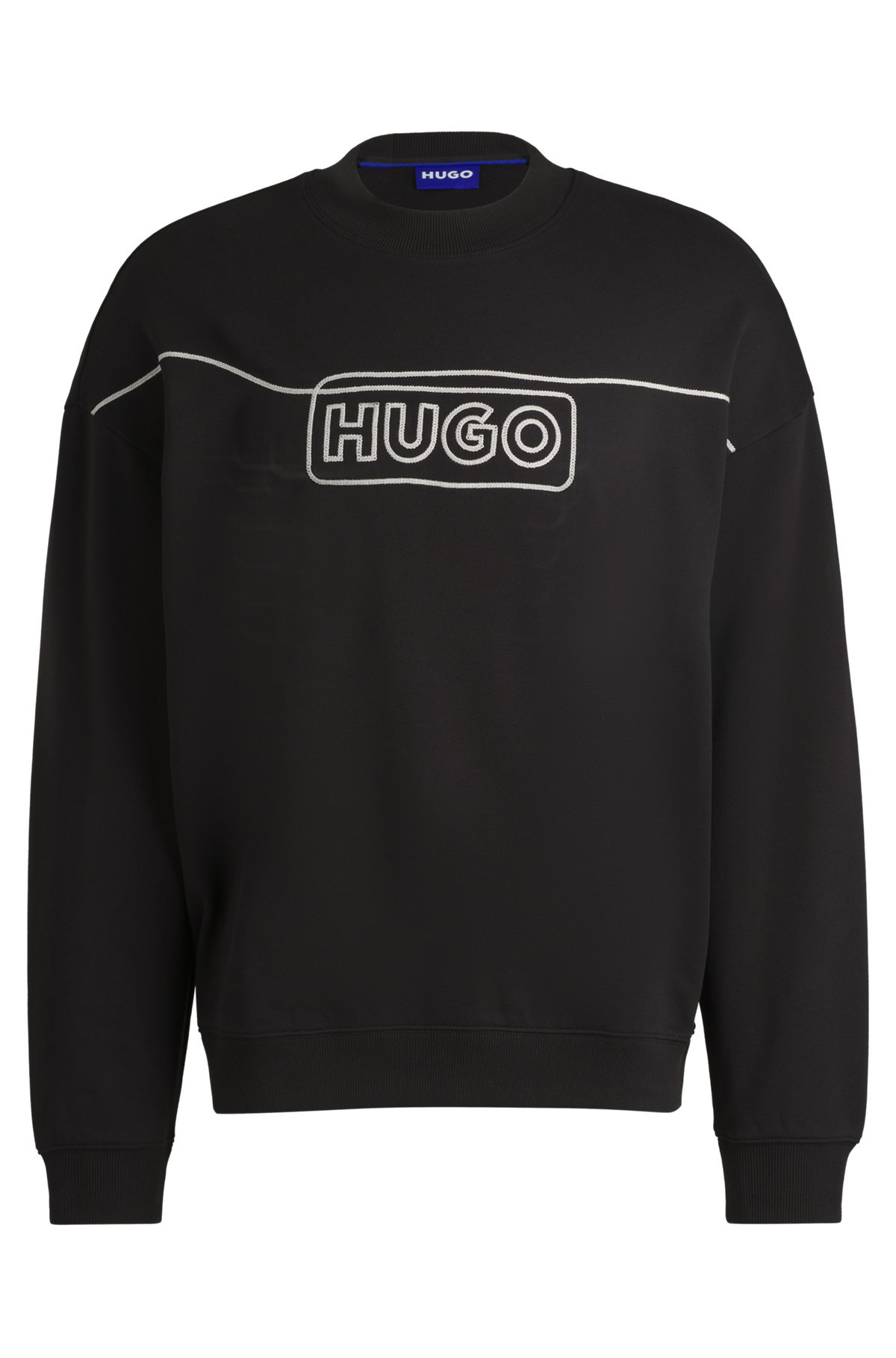 COTTON-TERRY SWEATSHIRT WITH CHAIN-STITCH LOGO - 1