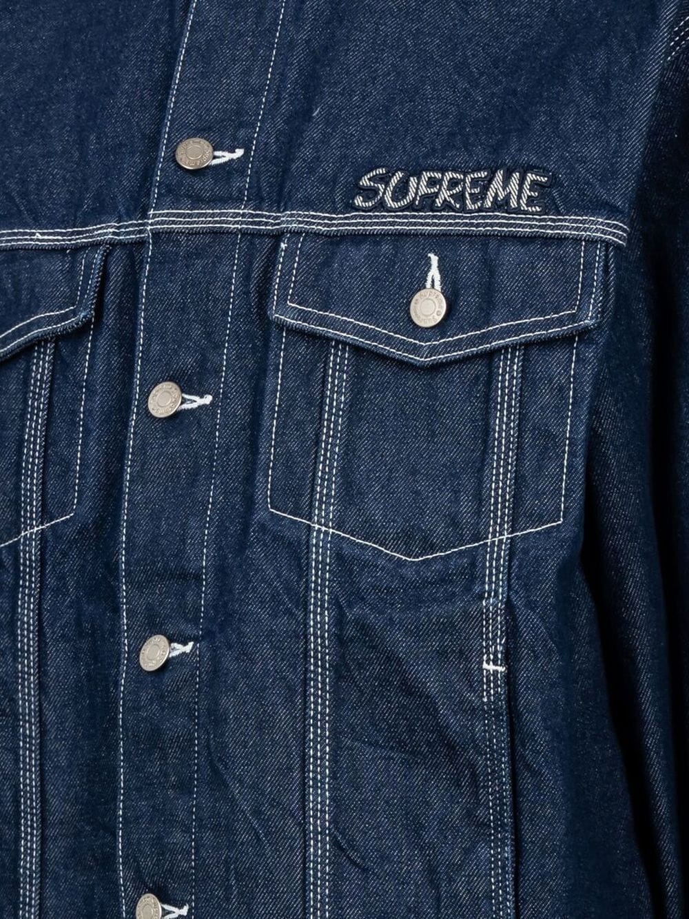 x Smurfs denim trucker jacket - 2