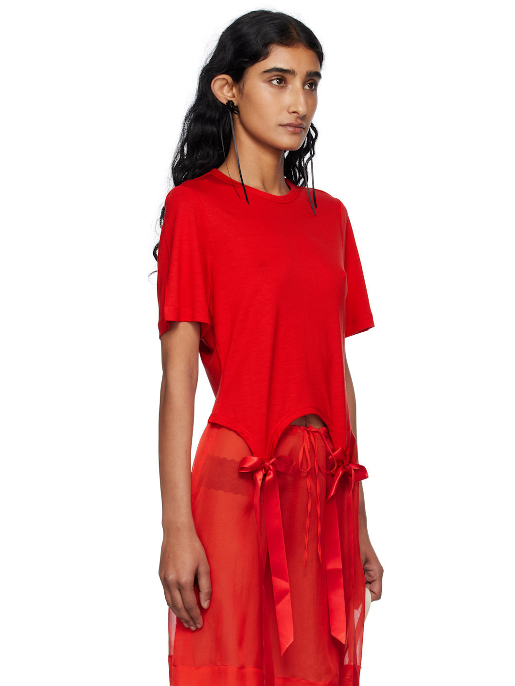 Red Bow Tail Easy T-shirt - 2
