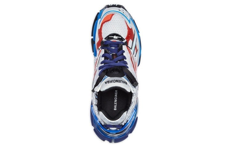 Balenciaga Runner Sneakers 'Grey Blue Red Mesh and Nylon' 677403W3RB61264 - 2