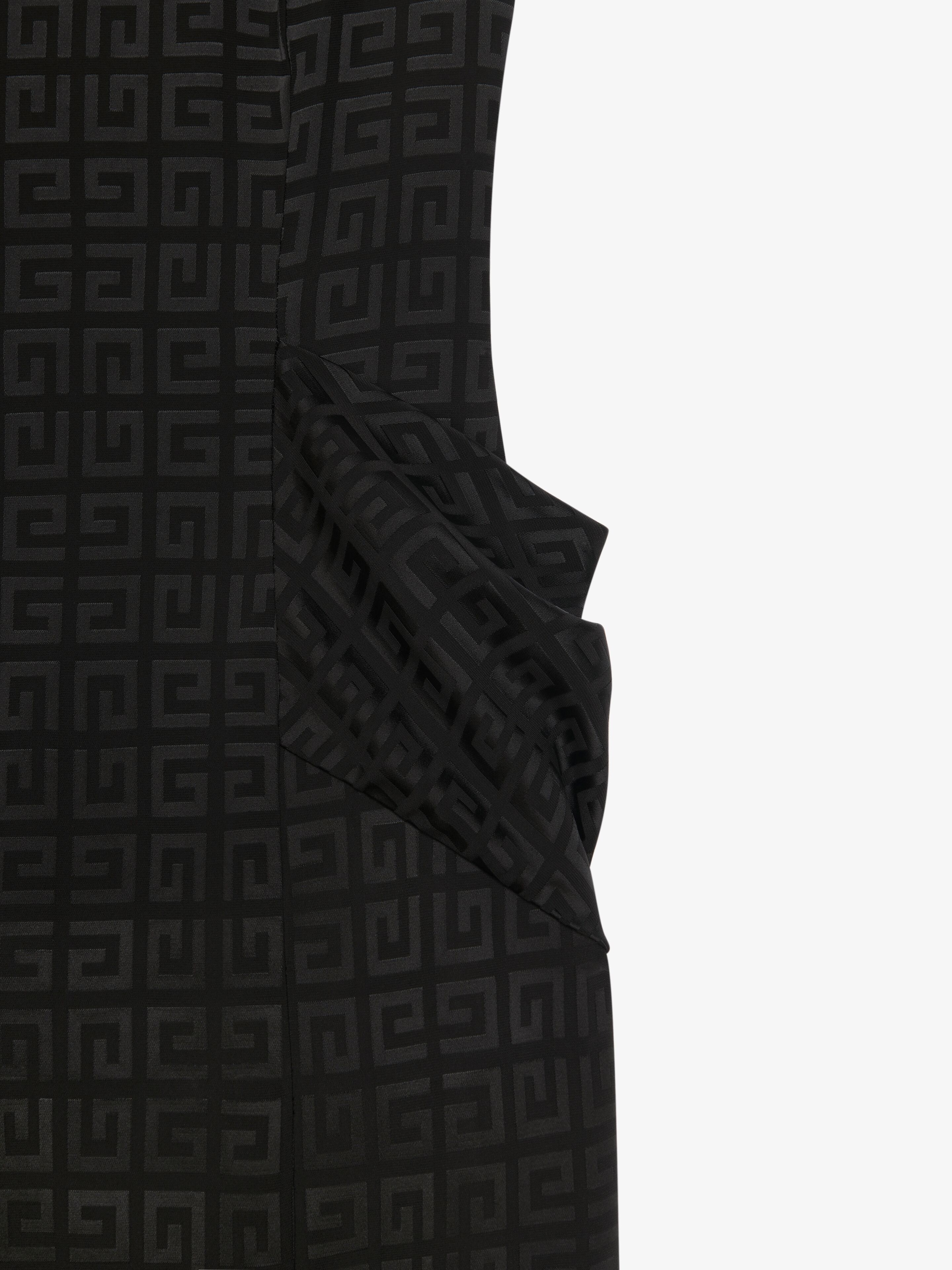 DRESS IN 4G JACQUARD WITH TULLE AND DRAPE - 6