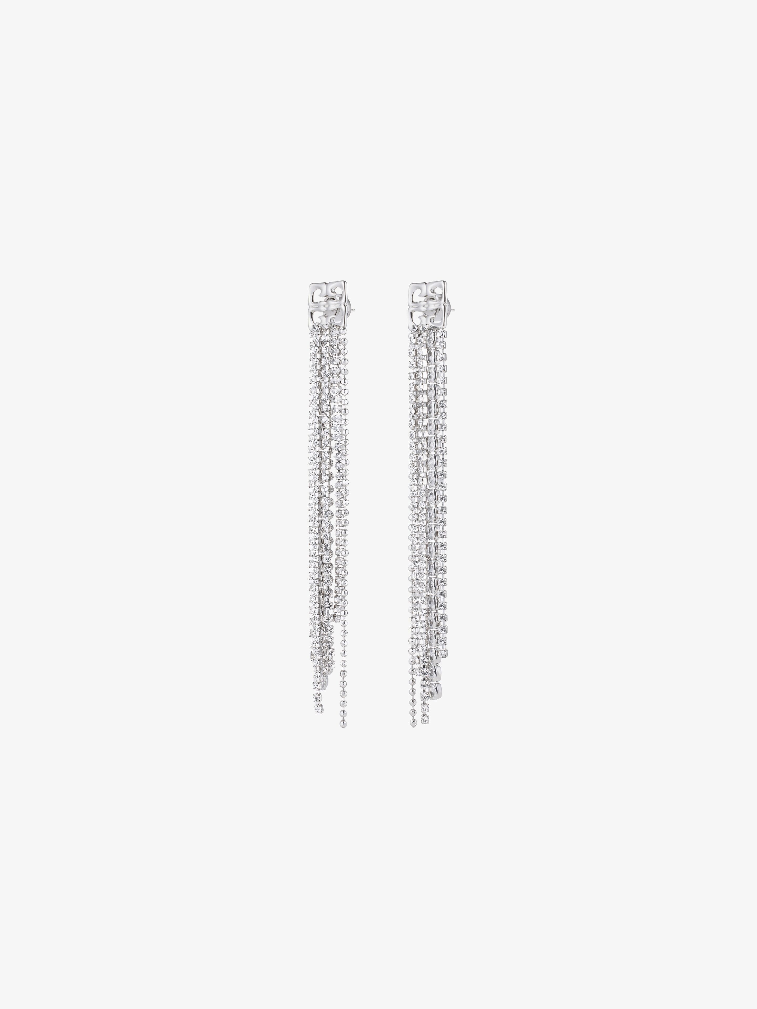 4G LIQUID EARRINGS IN METAL WITH CRYSTALS - 3