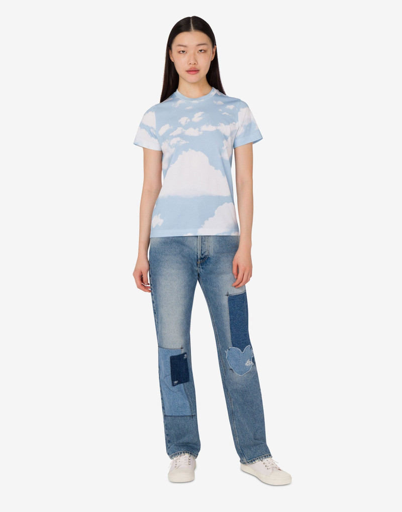 ORGANIC COTTON JERSEY T-SHIRT ARCHIVE CLOUDS 1