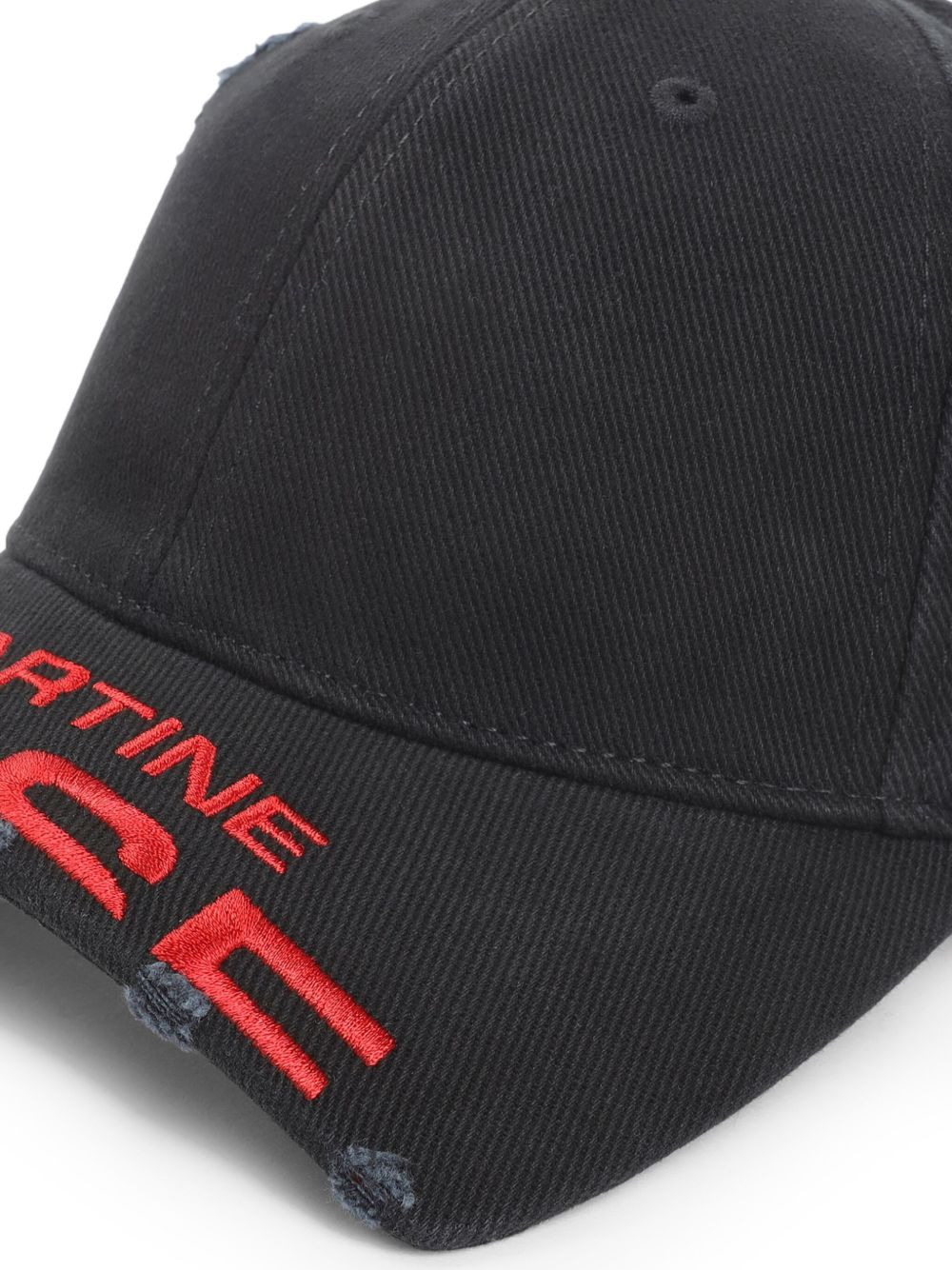distressed logo baseball cap - 4