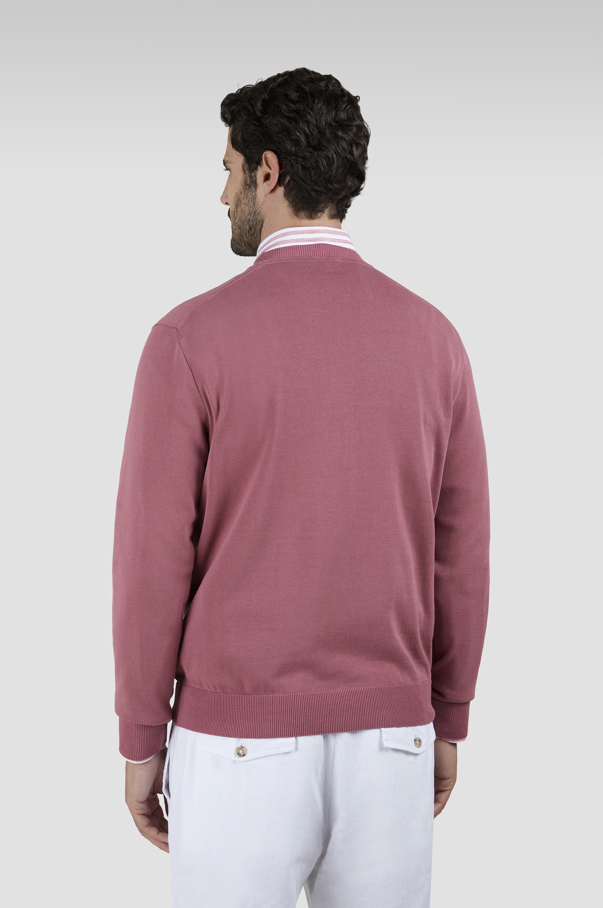 CREWNECK SWEATER IN FRESH COTTON - 3