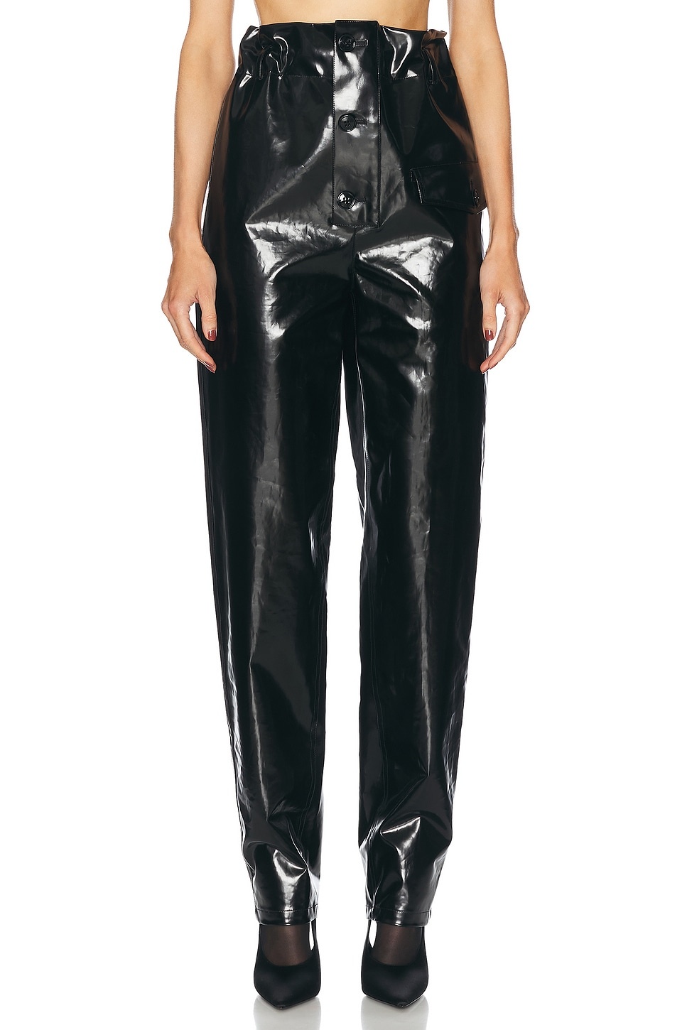 Tapered Leather Pant - 1