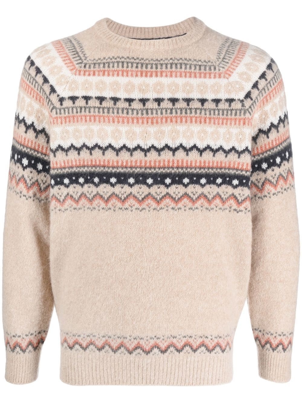 fair isle intarsia knit jumper - 1