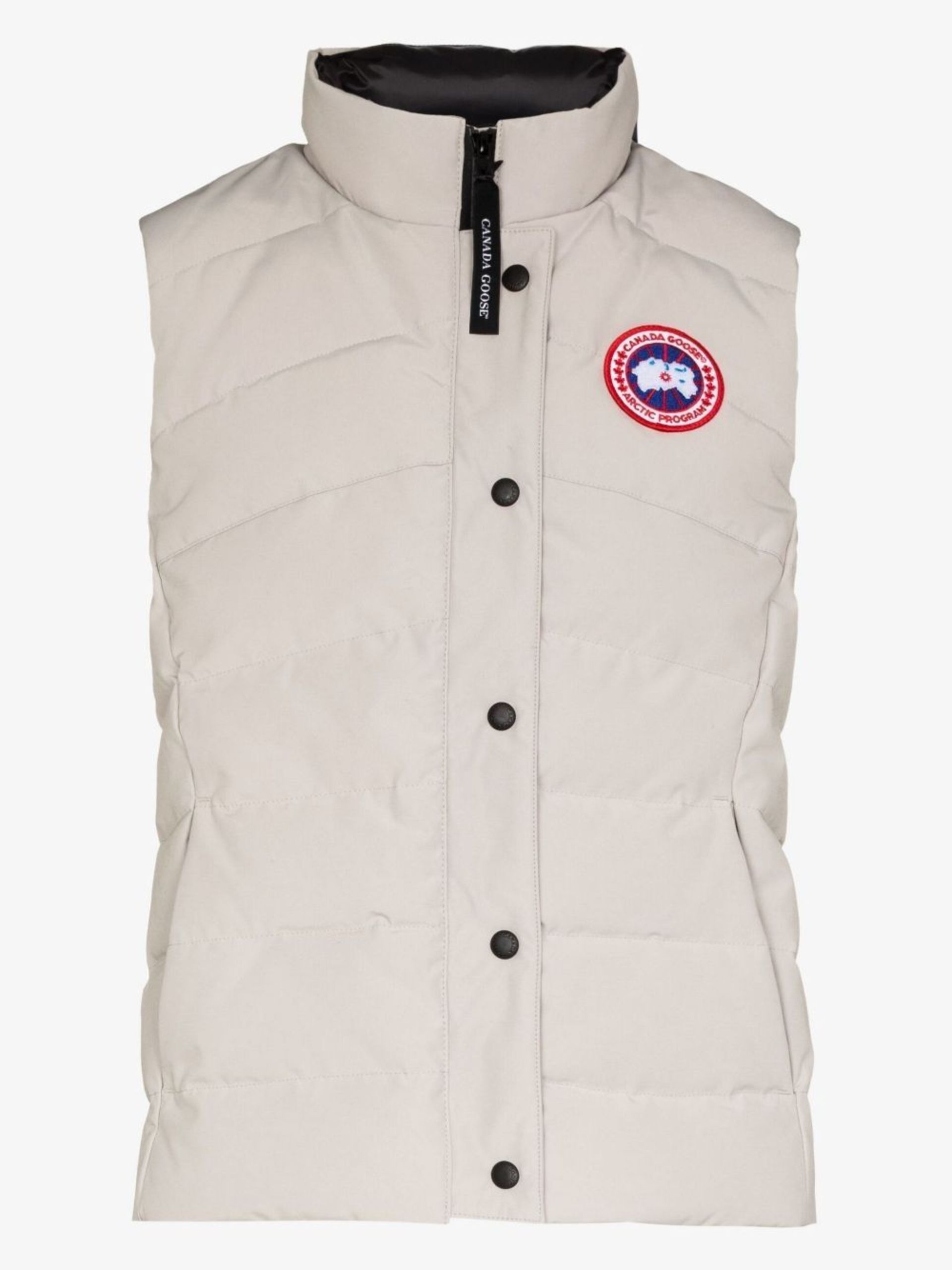 logo-patch padded gilet - 1