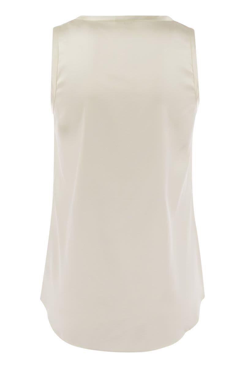 Brunello Cucinelli BRUNELLO CUCINELLI STRETCH SILK SATIN TOP - 2