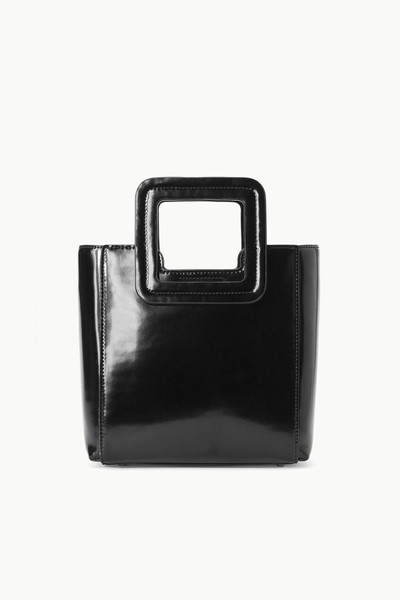 STAUD STAUD MINI SHIRLEY LEATHER BAG BLACK outlook