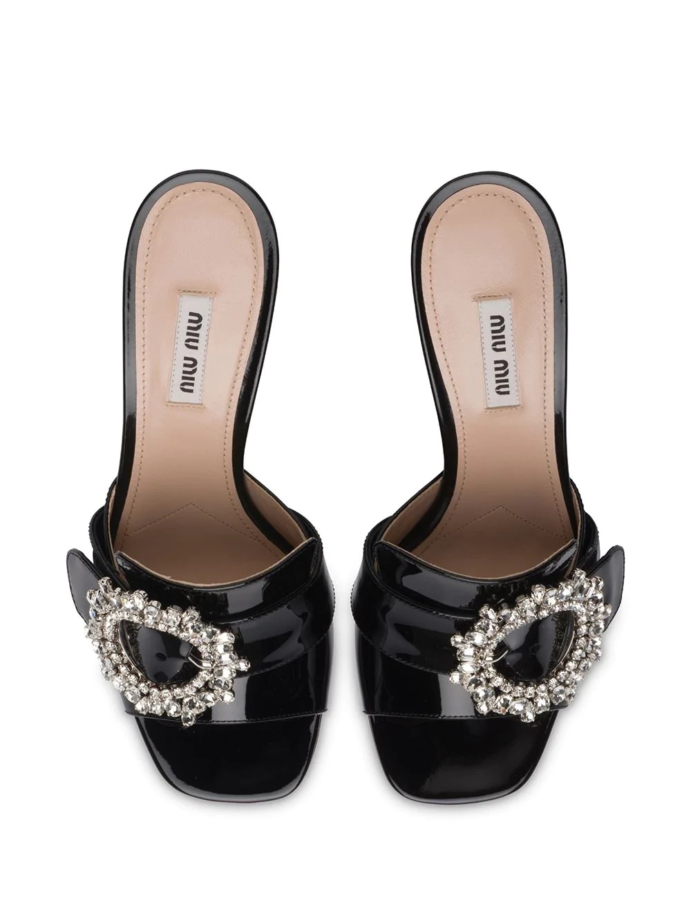 embellished buckle mules - 4