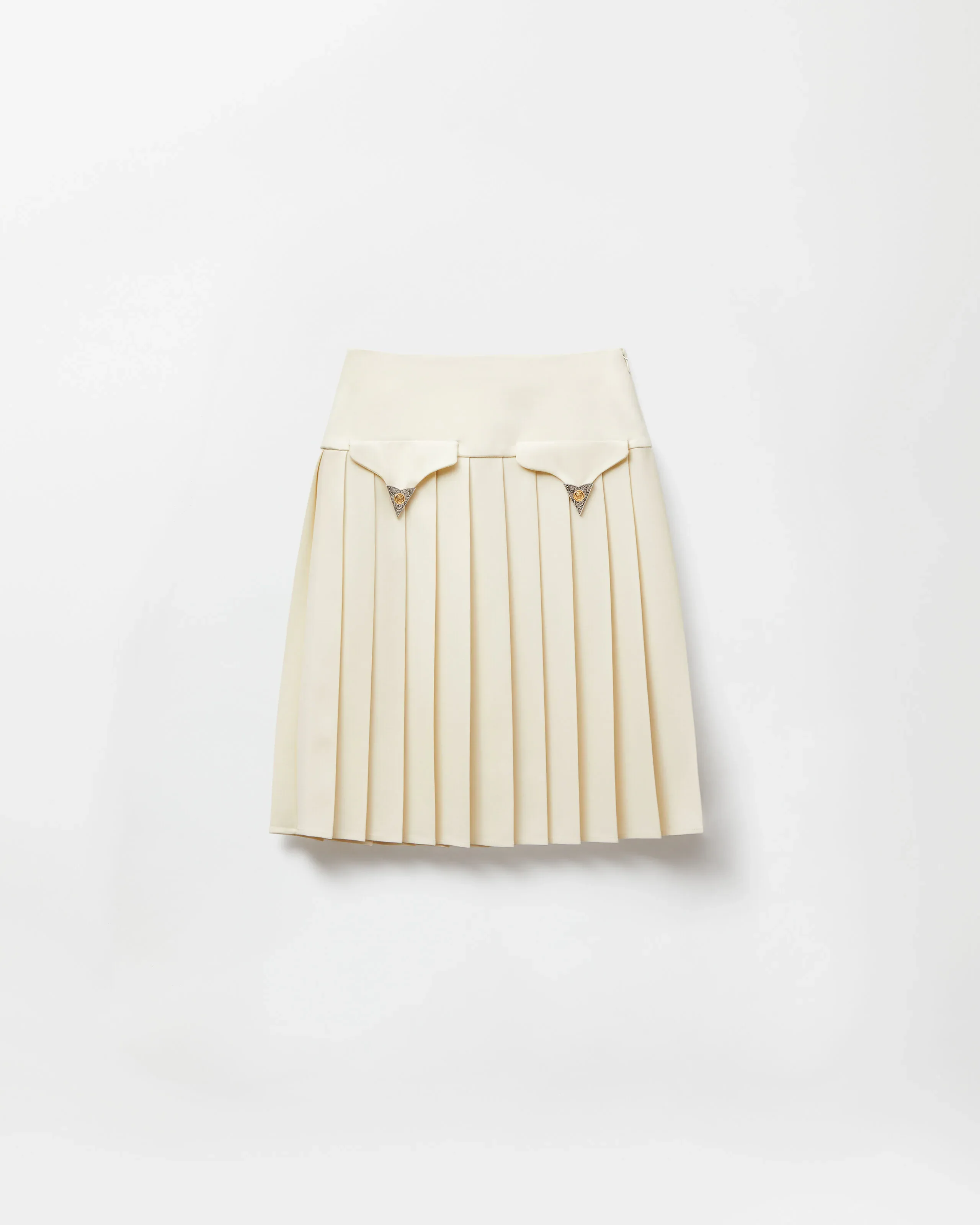 Pleated Wool Midi Skirt - 1
