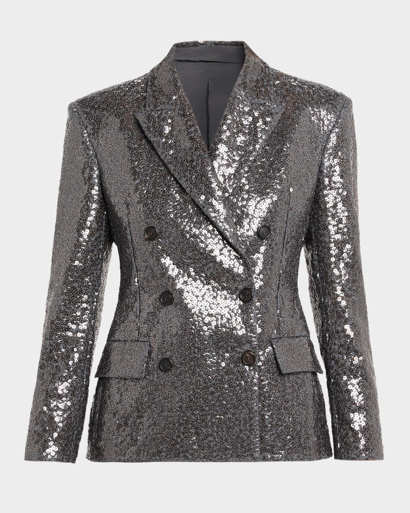 Sequin Embellished Suit-Type Jacket 1