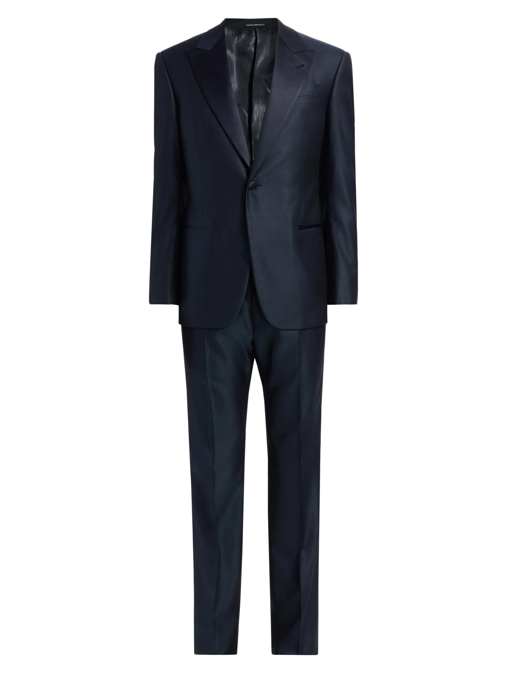 Men's Textured Wool-Silk Tuxedo - Navy Blue - 1
