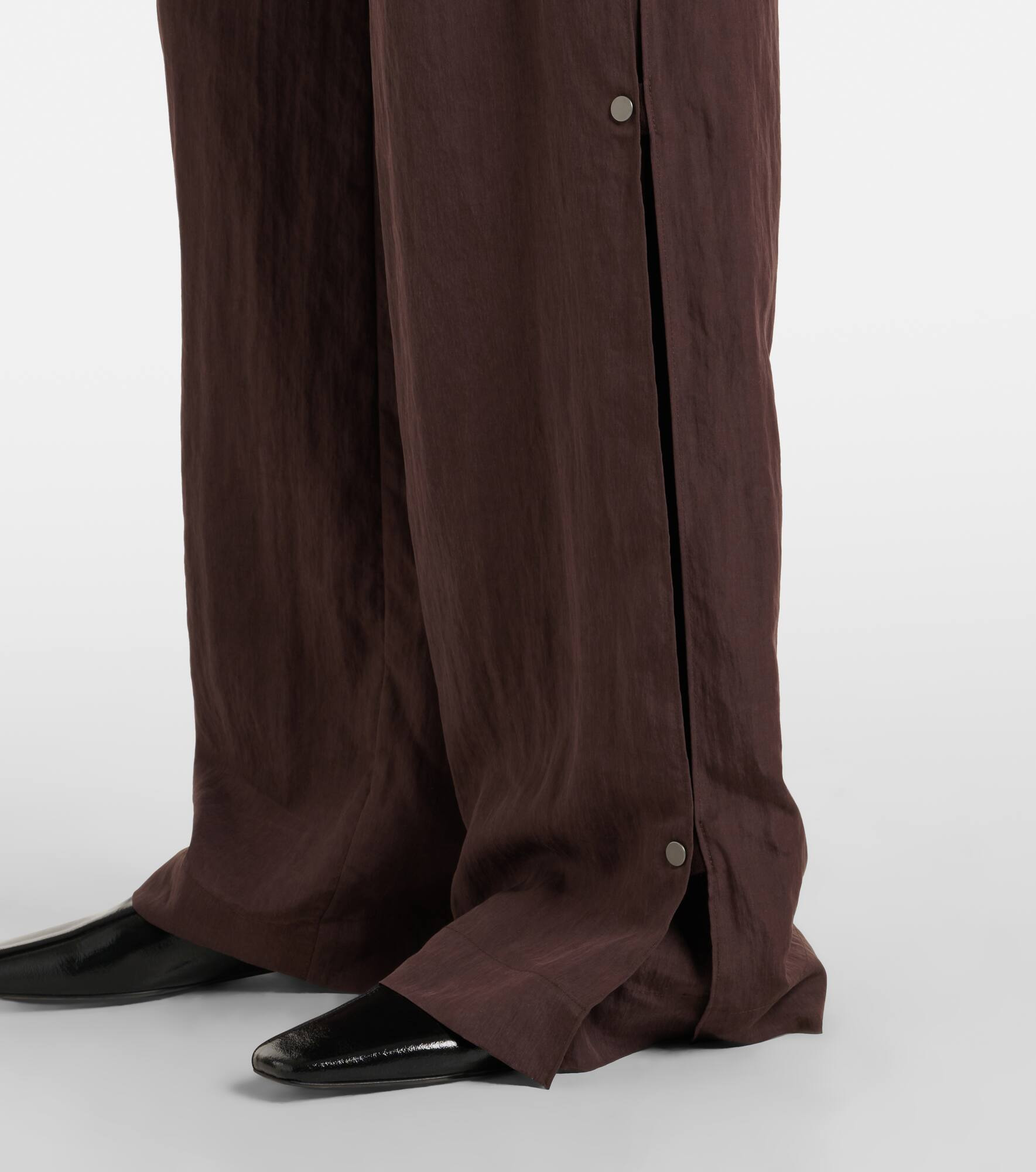 Slit-detail wide-leg pants - 5