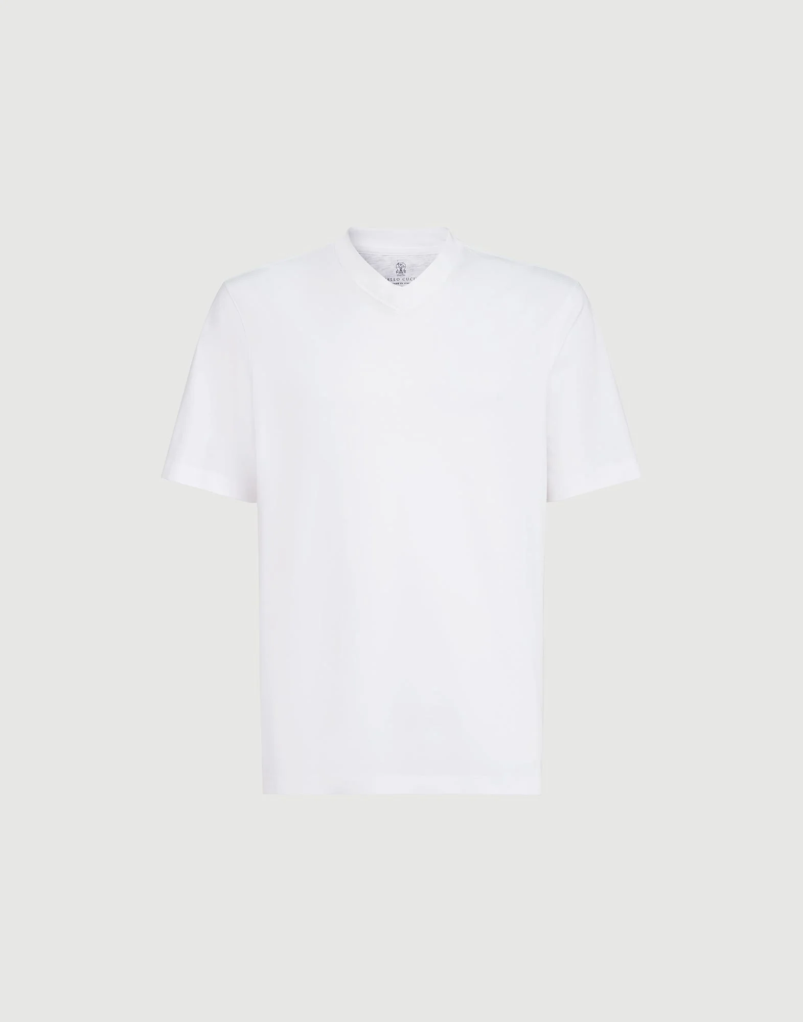 Cotton jersey V-neck T-shirt - 1