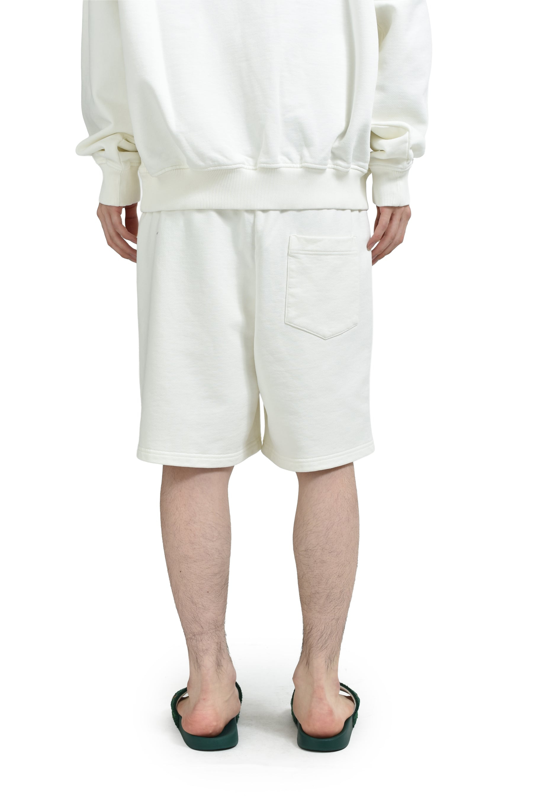 CASA WAY MOUNTAIN EMBROIDERED SWEATSHORTS / WHT - 2