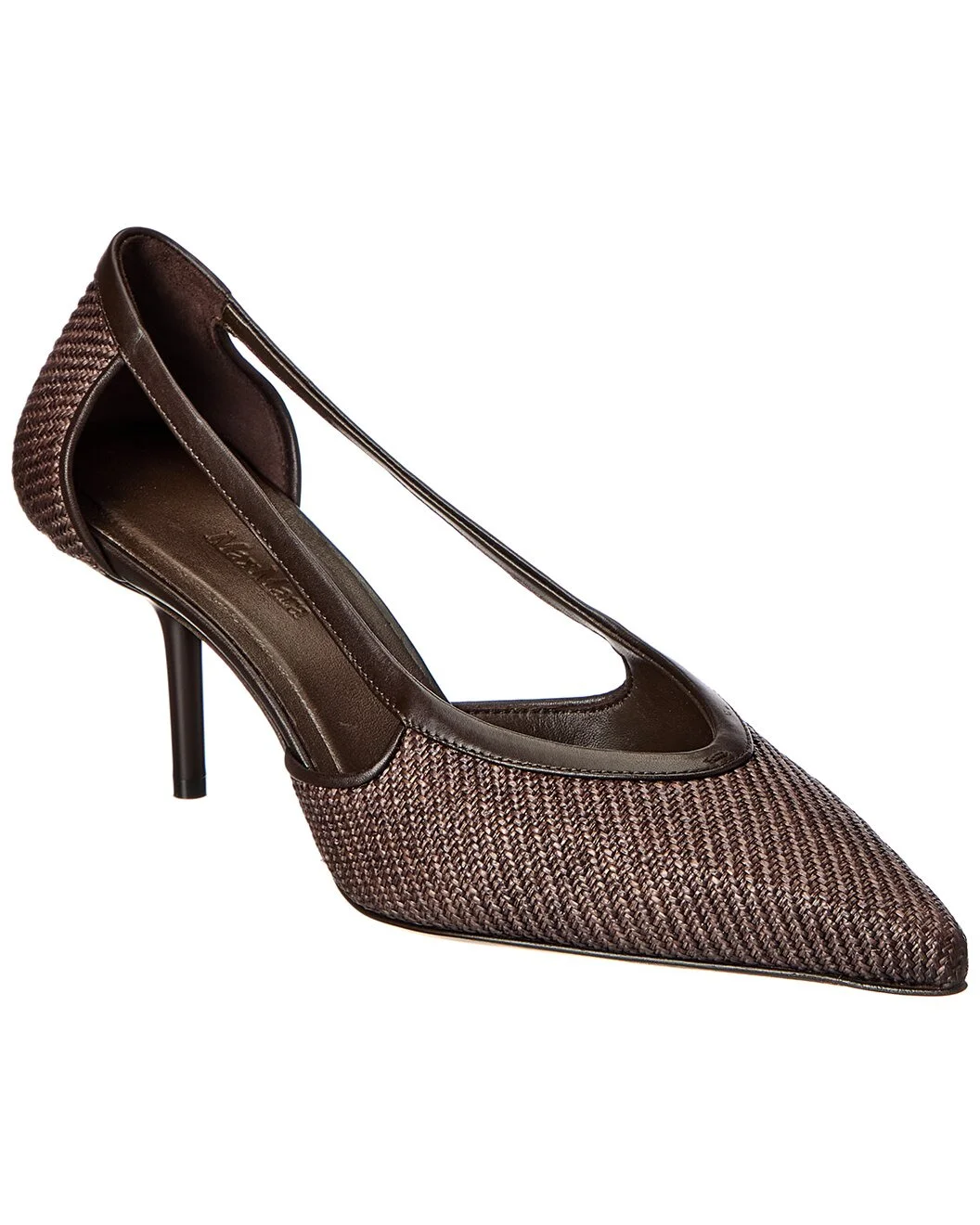 Max Mara Straw & Leather Pump - 1