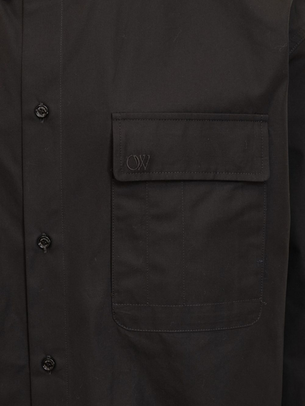 logo-embroidered shirt - 4