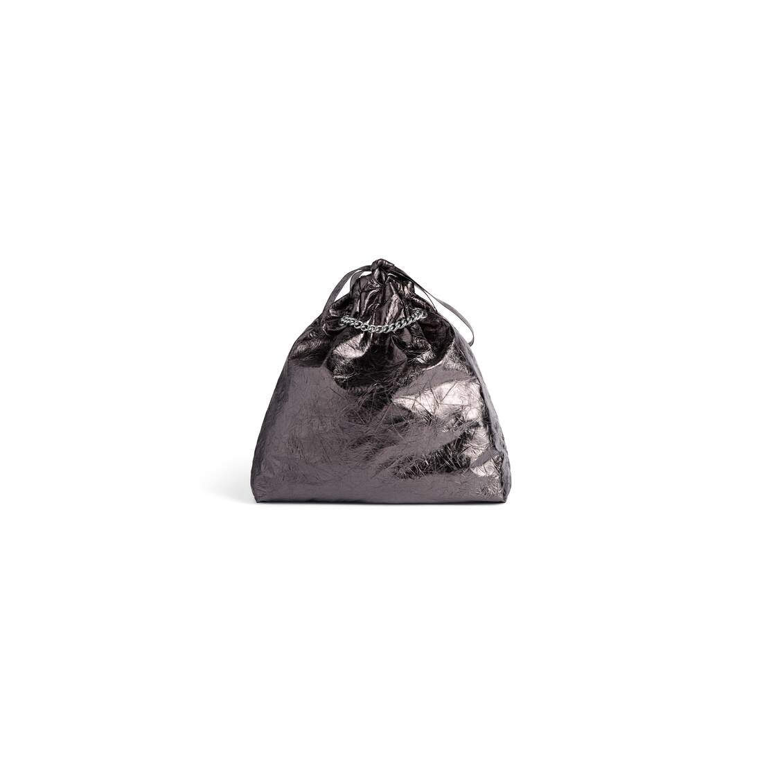 Women's Crush Medium Tote Bag Metallized in Grey - 4