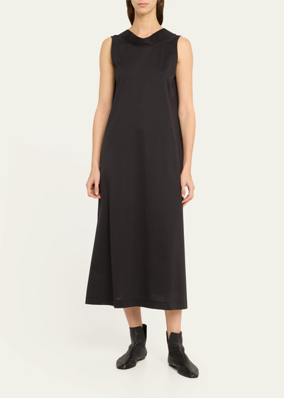 ISSEY MIYAKE Loop Jersey Draped-Back Midi Dress outlook