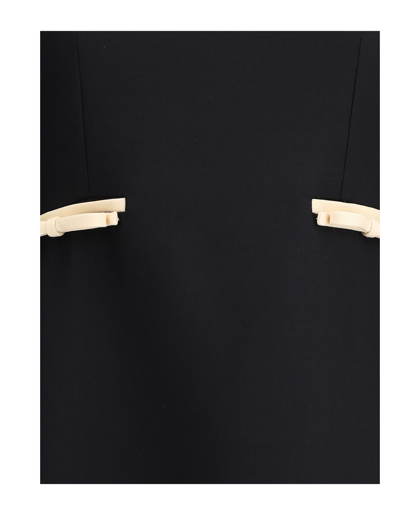 Wool Dress With Bow - 3