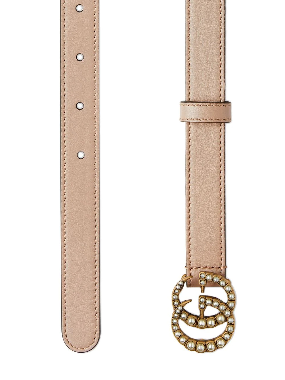 pearl Double G buckle belt - 3