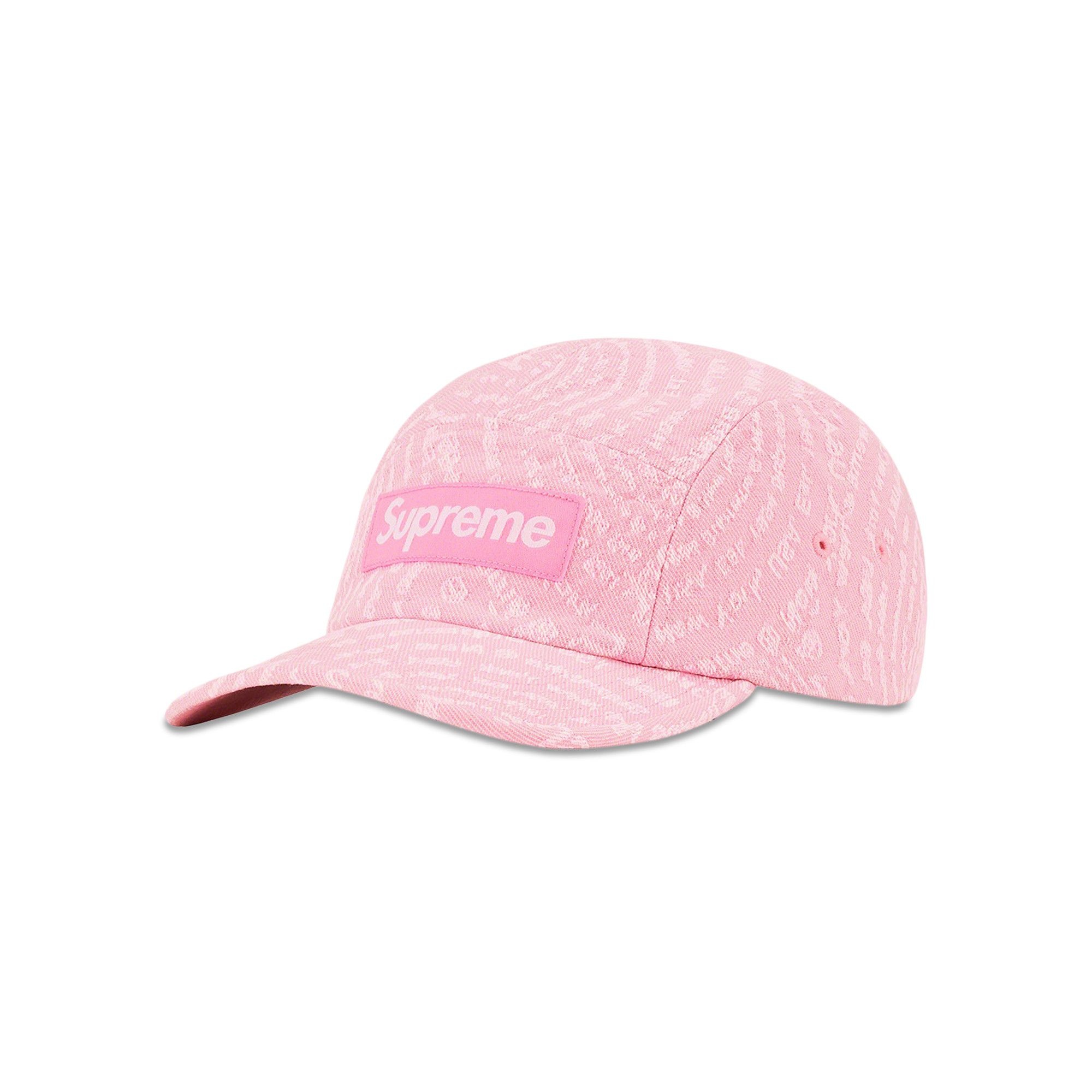 Supreme Circles Jacquard Denim Camp Cap 'Pink' - 1