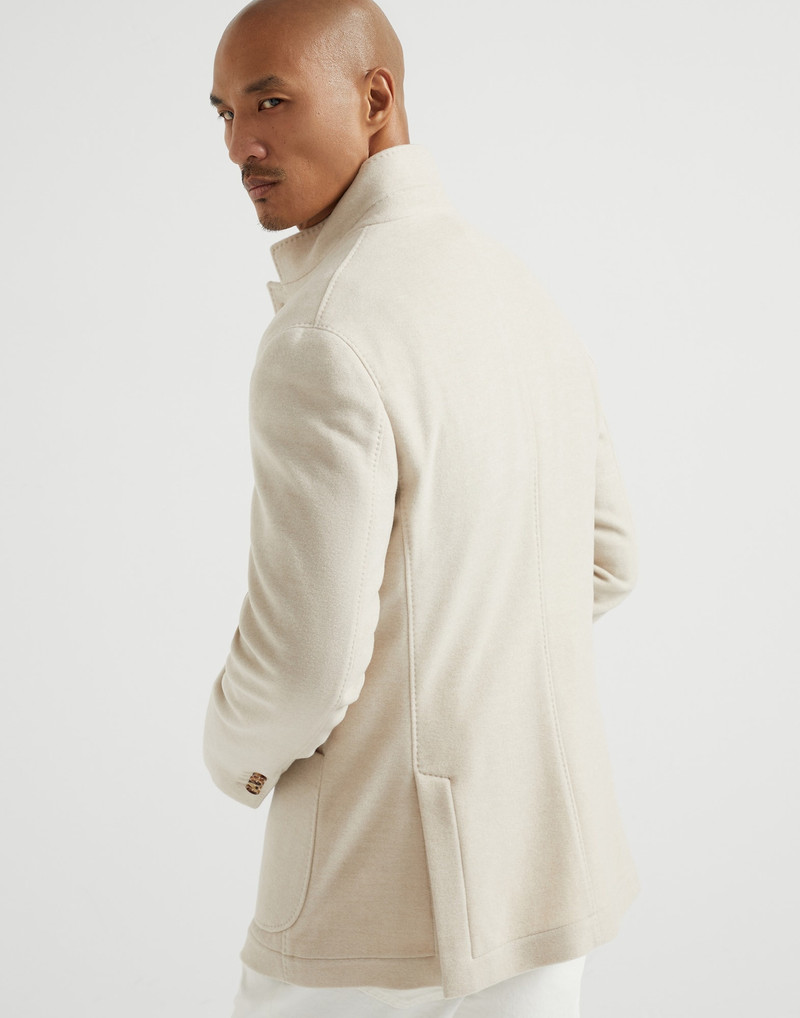 Brunello Cucinelli Water-resistant lightweight cashmere outerwear blazer outlook